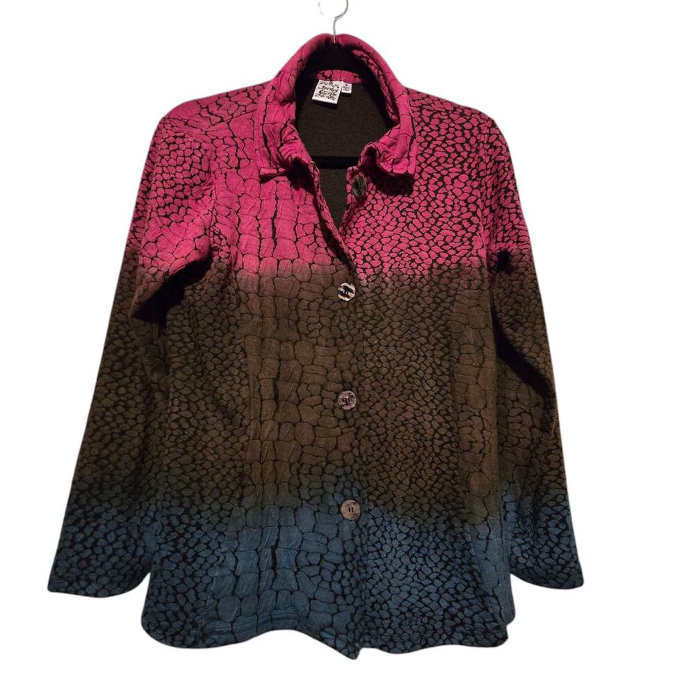 Parsley Sage Womens Knit Jacket SM Buttons Artsy Art-to-wear Boho Lagenlook